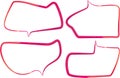 shiny pink color curved lines dynamic creative speech bubbles Royalty Free Stock Photo