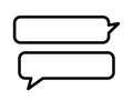 Speech bubbles and background for text. Vector illustrations Royalty Free Stock Photo