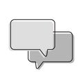 Speech bubbles, speech balloons, chat bubble line art Royalty Free Stock Photo