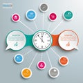 2 Speech Bubbles Chain Network Clock