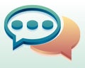 Speech bubbles Chat icon. online conversation symbol