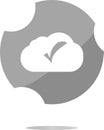Speech bubbles cloud with check mark web icon