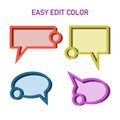 Speech bubbles color box comic