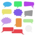 Speech bubbles. Colored blank signs