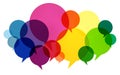 Speech Bubbles Colorful Communication Thoughts Talking Concept Royalty Free Stock Photo