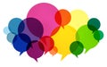 Speech Bubbles Colorful Communication Thoughts Talking Concept