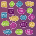 Speech bubbles colorful set Royalty Free Stock Photo