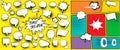 Speech bubbles comic creator set