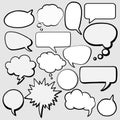 Speech bubbles Comic set