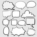 Speech bubbles Comic set