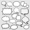 Speech bubbles Comic set