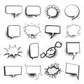 Speech bubbles Comic set Royalty Free Stock Photo