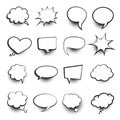 Speech bubbles Comic set Royalty Free Stock Photo