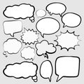 Speech bubbles Comic set