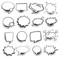 Speech bubbles Comic set Royalty Free Stock Photo