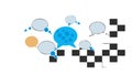 Speech Bubbles Communication Network Dialogue Vector, vector design Generative AI Royalty Free Stock Photo