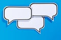 Speech bubbles with copyspace copy space communication information business concept talking Royalty Free Stock Photo