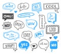 Speech Bubbles - Doodles Royalty Free Stock Photo