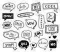 Speech Bubbles - Doodles Royalty Free Stock Photo