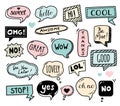 Speech Bubbles - Doodles Royalty Free Stock Photo