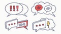 Speech bubbles exclamation, communication and expression design vector design Generative AI