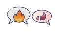 Speech Bubbles with Flame Icon, Heated Discussion & Passion, vector design Generative AI Royalty Free Stock Photo