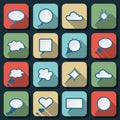 Speech bubbles flat vector icons