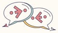Speech Bubbles for Forum and Online Discussion, vector design Generative AI Royalty Free Stock Photo