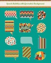 Speech Bubbles with Geometric Grunge Background Royalty Free Stock Photo
