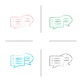 Speech bubbles hand drawn icons set Royalty Free Stock Photo