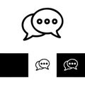 Speech bubbles icon representing conversation and messaging Royalty Free Stock Photo