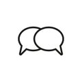 The speech bubbles icon. Talk symbol. Flat