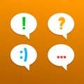 Speech bubbles icons Royalty Free Stock Photo