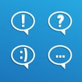 Speech bubbles icons Royalty Free Stock Photo