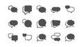 Speech bubbles icons. Social media message, comic bubbles and chat. Classic set. Vector Royalty Free Stock Photo