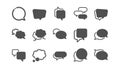 Speech bubbles icons. Social media message, comic bubbles and chat. Classic set. Vector Royalty Free Stock Photo