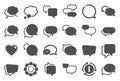 Speech bubbles icons. Social media message, comic bubbles and chat. Vector Royalty Free Stock Photo