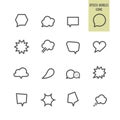 Speech bubbles icons. Vector illustration.