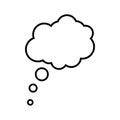 Speech bubbles Isolated on white background. Conversation icon. thought bubble icon. thinking cloud bubble icon