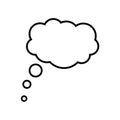 Speech bubbles Isolated on white background. Conversation icon. thought bubble icon. thinking cloud bubble icon Royalty Free Stock Photo
