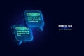Speech bubbles low poly vector illustration Royalty Free Stock Photo