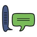 Speech bubbles messages icons