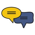 Speech bubbles messages icons