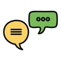 Speech bubbles messages icons