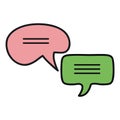 Speech bubbles messages icons