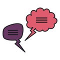 Speech bubbles messages icons