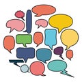 Speech bubbles messages icons