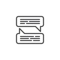 Speech bubbles messages outline icon