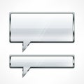 Speech bubbles metallic Royalty Free Stock Photo