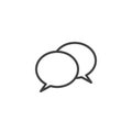Speech bubbles outline icon Royalty Free Stock Photo
